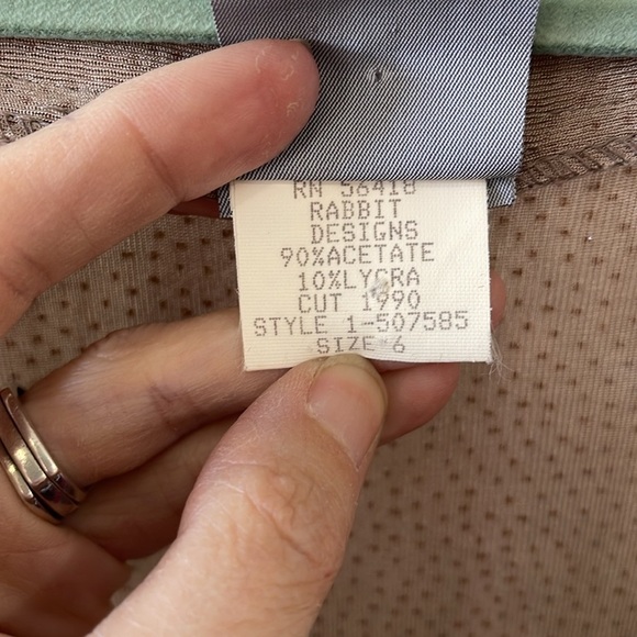 F055 ✨ Rabbit Rabbit Rabbit Vintage 90's Semi-Formal Gown - Picture 8 of 8